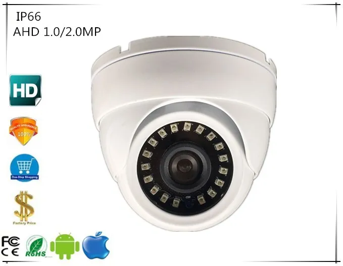 

AHD Dome Camera 720/1080 Metal IP66 Waterproof 18 LEDs Infrared NightVision IRC XM330S+Sony323 BNC DC 12V Security CCTV