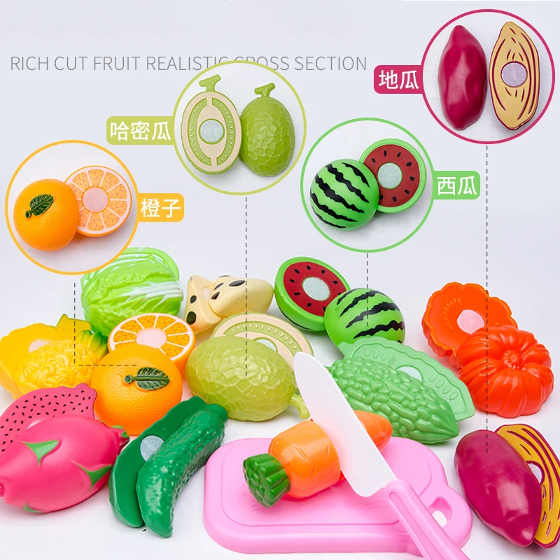Baratos Juguetes clásicos para niños, juego de simulación, carrito de compras, carrito para niño, niña, pastel de frutas, muñeca, juguete, Rollo, bolsa de almacenamiento para bebés