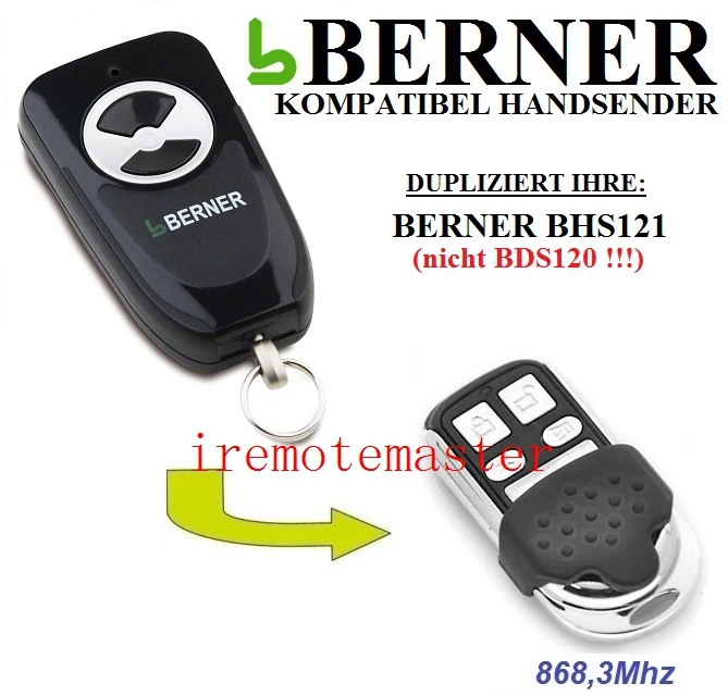 

Best sale! BERNER BHS121 transmitter replacement remote control 868.3MHZ
