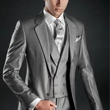 Индивидуальный заказ классические Дизайн жениха Смокинги для женихов дружки Для мужчин свадебные костюмы для выпускного(куртка+ Брюки для девочек+ жилет+ галстук) НЕТ: 053