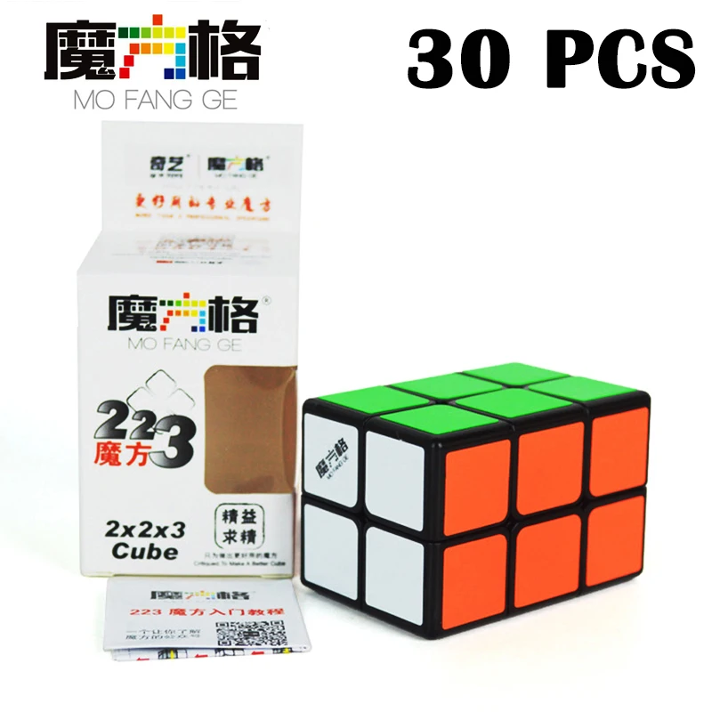

30PCS QiYi 223 Magic cube Strange-shape Cubo magico Smooth Rotation Colorful sticker Puzzle cube Toy For Children Black Neo Cube