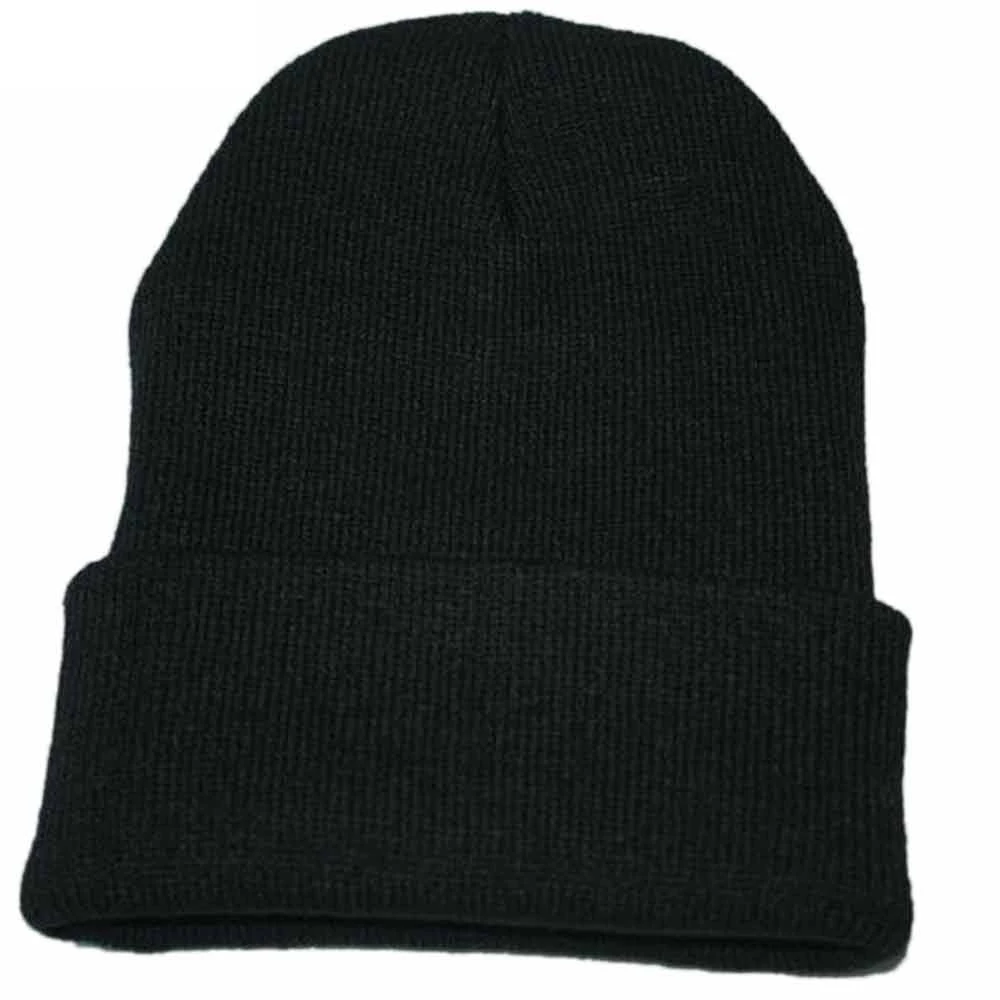 JAYCOSIN, женские шапки, унисекс, громоздкая вязаная шапка, хип-хоп зимняя Лыжная шапка, теплая уличная модная шапка, дропшиппинг, 18OCT10 - Цвет: BK