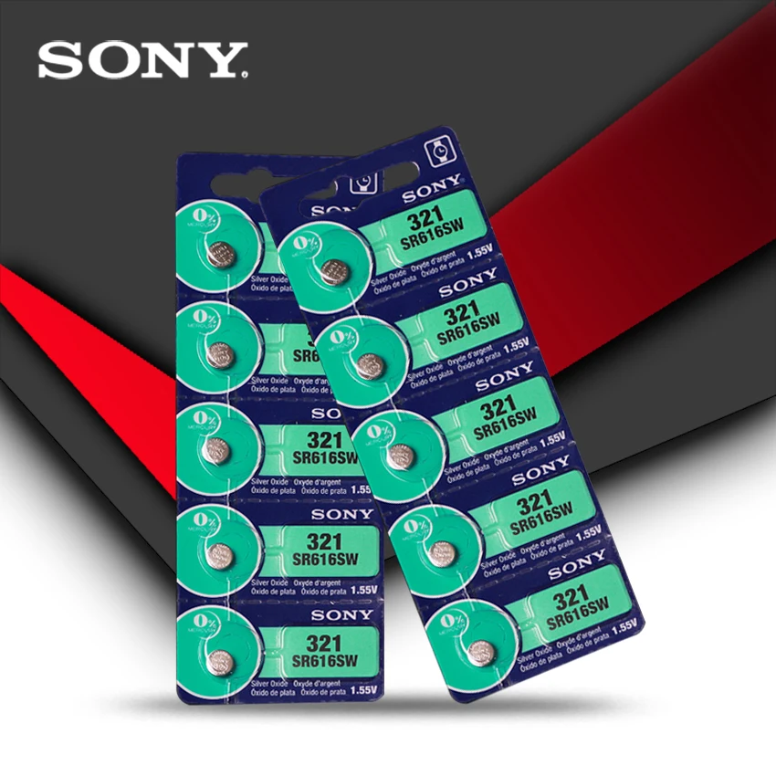 10 шт. Новинка sony 321 SR616SW 1,55 в оксид серебра часы батарея SR616SW 321 Кнопка монетница Сделано в Японии