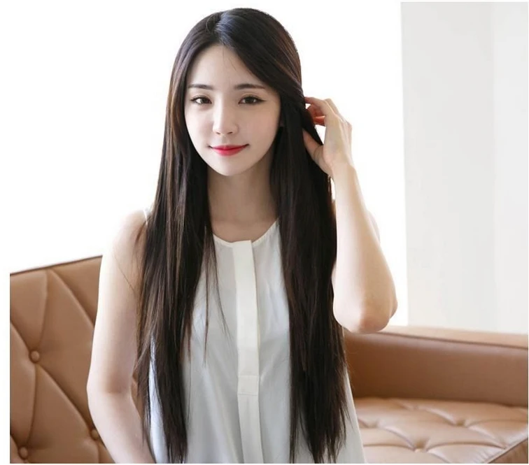 Fashion Sexy Anime Cosplay Wig Natural Black Women Long Straight