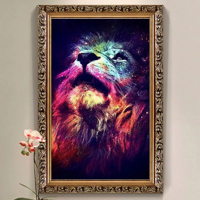 Новейшая 5D DIY Алмазная картина льва квадратная кристальная полная Алмазная картина вышивка крестиком цвет Львы в виде рукоделия домашний декор
