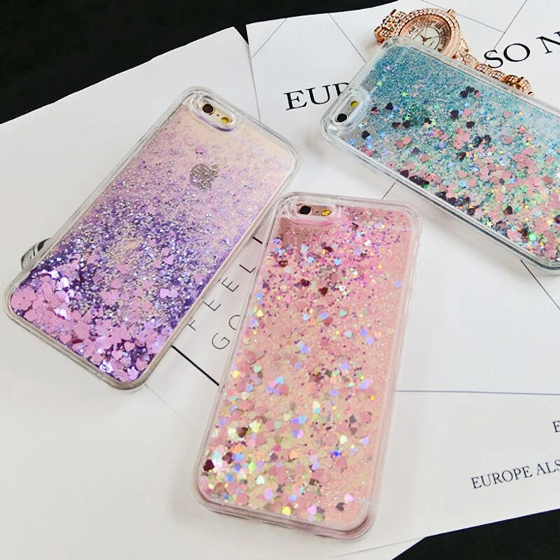 

Lewinsky Glitter Rhinestone Quiksand Liquid Case for iPhone X Case Luxury 5 5s SE 6 6s Coque TPU for iPhone 7 Case 8 Plus Cases
