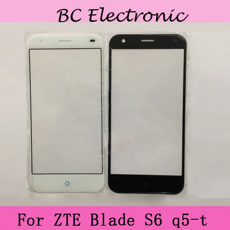 Для ZTE Blade S6 S 6 q5-t Черный Белый Передний Внешний стеклянный объектив Ремонт