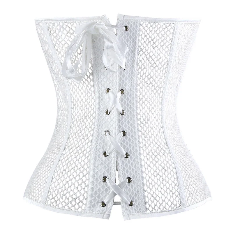 Lace Corset Sexy Bustier Mesh Corselet Summer Underwear Clothing Black White Lingerie G-string Slimming Party Outfits S-2XL 4 Lace Corset Sexy Bustier Mesh Corselet Summer Underwear Clothing Black White Lingerie G-string Slimming Party Outfits S-2XL 4