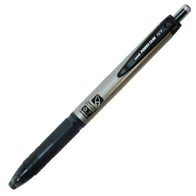 1 шт. шариковая ручка UNI с воздушным давлением SN-201PT черная сменная Выдвижная шариковая ручка Uni power tank 0,7 мм наконечник для заправки - Цвет: 1pcs Silver