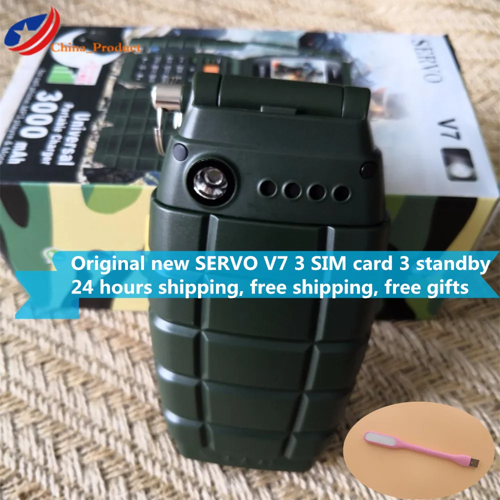 Оригинальный Новый сервопривод V7 3 sim карты ожидания 2 4 &quotмобильный телефон 3000