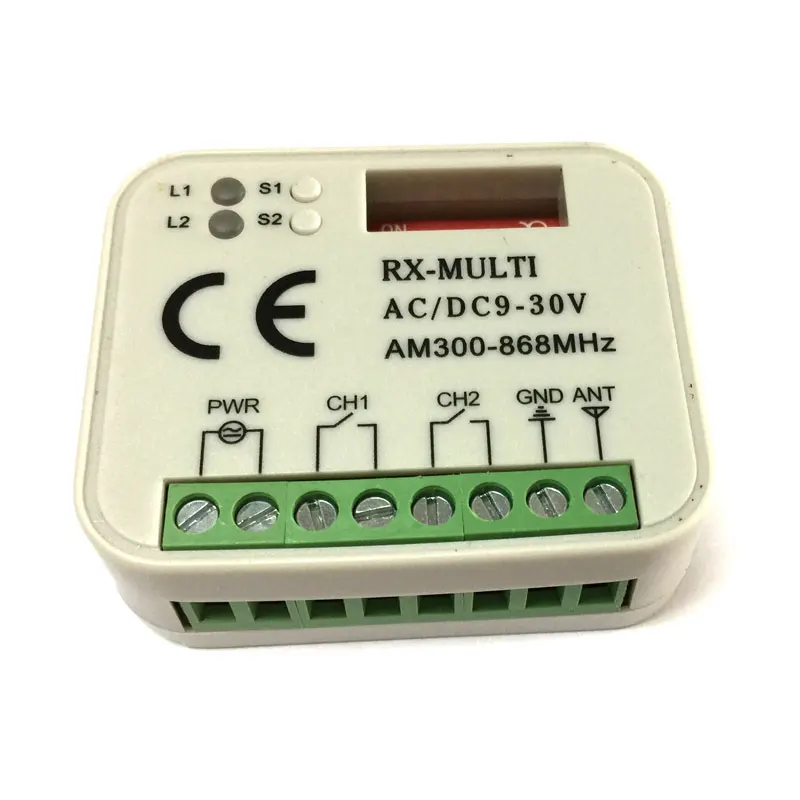 

Auto scan Universal multi frequency garage door receiver AM 300-868Mhz