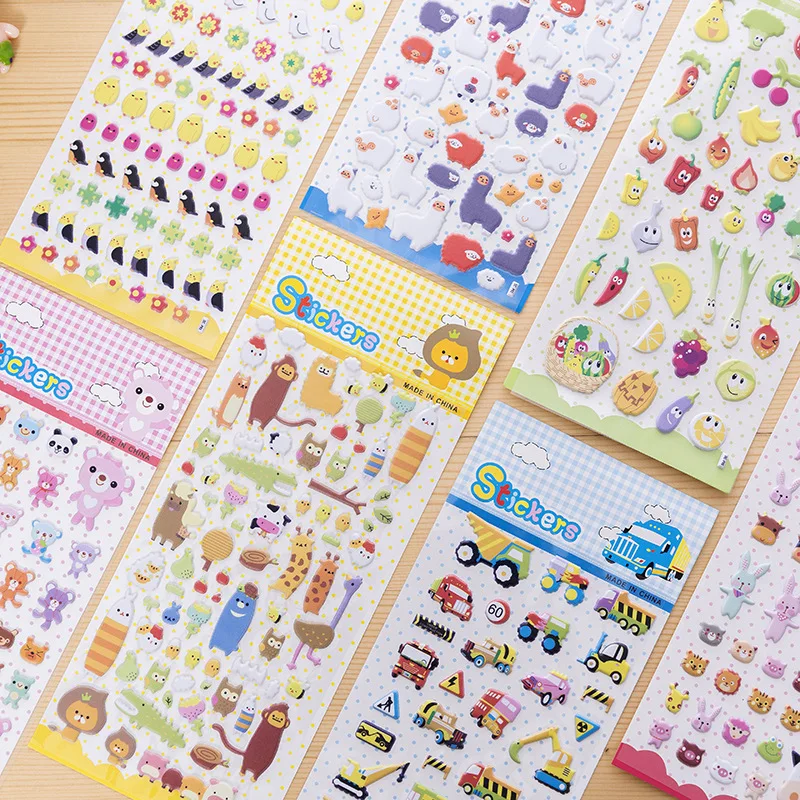 

2 pcs/lot Cartoon Animal stickers Scrapbooking Cute fruit Diary DIY stationery sticker Decoration label school supplies
