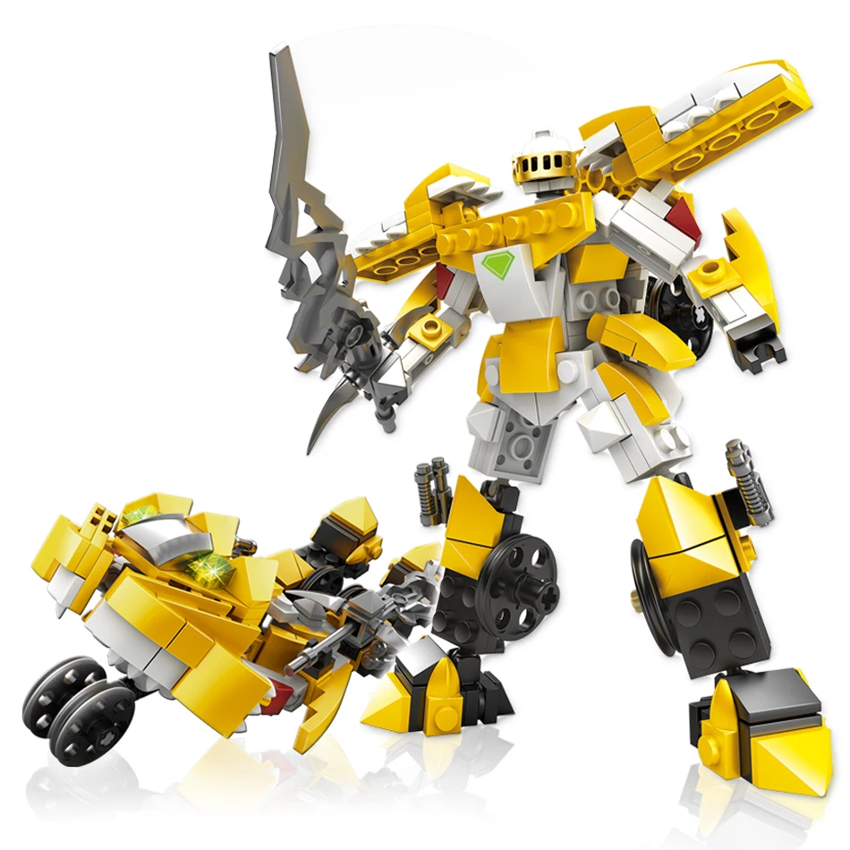 

KAZI Robot Transformation Truck Car Vehicle Figures Building Blocks Bricks Compatible With Legoe Educational Toys For Children