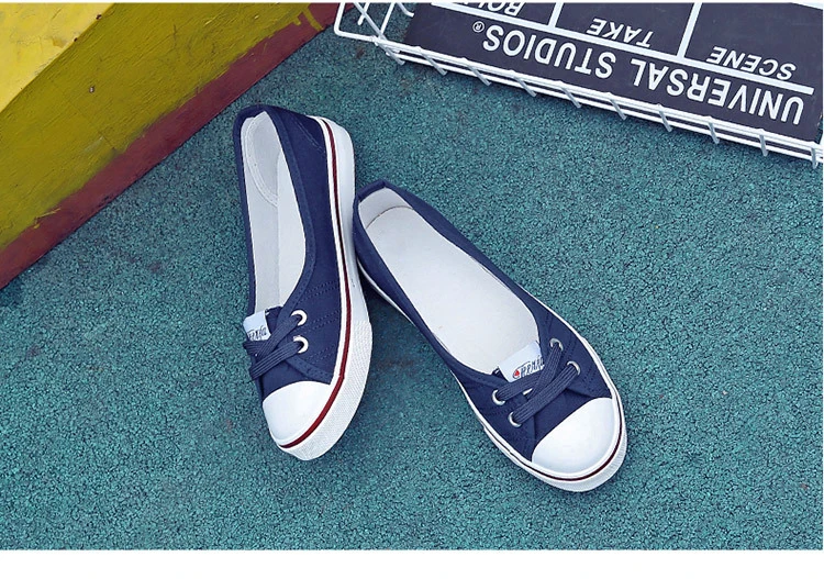 New Shallow flat women sneakers comfortable summer casual canvas shoes Breathable black Slip-on Vulcanize Shoes female NBT999 26