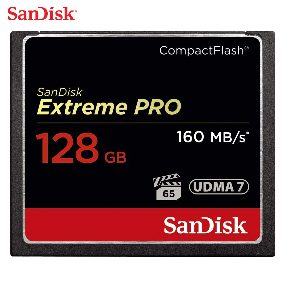 Дешевый Sandisk Extreme Pro CF карта 64 ГБ 32 ГБ 128 Гб Compactflash карта памяти до 160 МБ с. с. Скорость чтения для богатых 4 к и Full HD видео