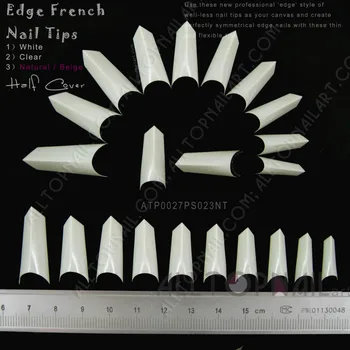 

EDGE Well-less Nail Tips 200 Boxes Professional Natural French Salon Symmetrical Edge Acrylic False Nail Tips