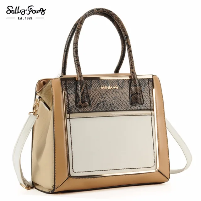Us 66 2 Sally Young International Brand Rivets Decoration Fashion Women Shoulder Bags Patchwork Zipper Lady Handbags Sy1648 In Top Handle From