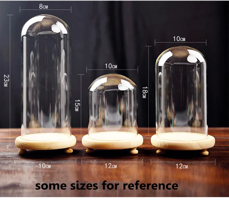 Диаметр = 10 см стеклянная купольная ваза из цельного дерева, основа для украшения дома, креативная стеклянная купольная ваза, подарок другу, свадебное украшение