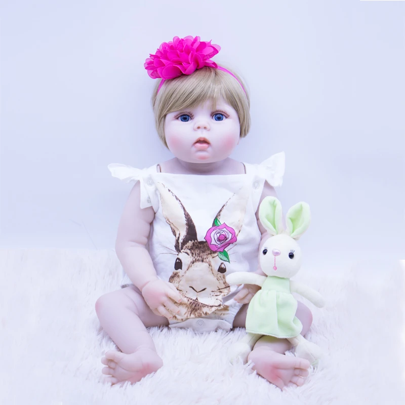 Poupee Reborn En Silicone Pour Bebe Gros Yeux Ressemblant A Une Belle Princesse A La Mode Jouets De Bain Pour Gir Aliexpress