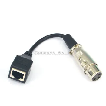 

100 Pieces shipping by DHL 0.5 feet 3 Pin XLR Female to RJ45 Female Adapter Connector Converter Cable Cord for LED