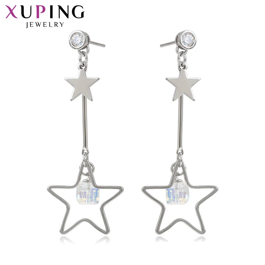 

11.11 Deals Xuping Newest Two Stars Earrings Crystals from Swarovski Fashion Jewelry Party Black Friday Gift Ladies S164.1-97632