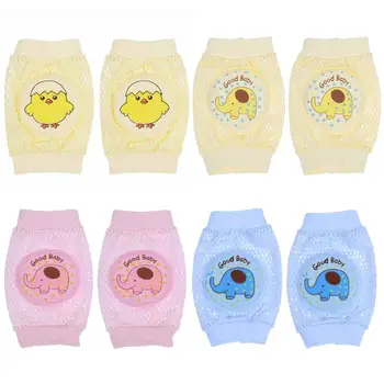 

Cartoon Crawling Knee Pads Cartoon Cute Protector Anti Slip Mesh Cushion Crawling Protector Baby Toddler Breathable Mesh Cotton