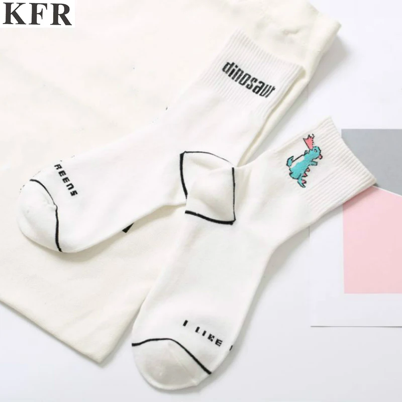 Женские хлопковые носки в Корейском стиле милые короткие с изображением