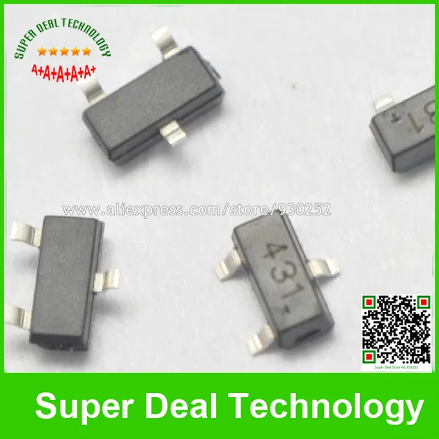 Купить 1000 шт/много tl431 431 sot23 регулятор напряжения smd ...