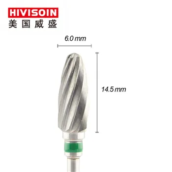 

Plain cut coarse (1007.060)- ISO215 -Tungsten Carbide Burs - HIVISOIN Carbide Nail Drill Bit&Dental Burs
