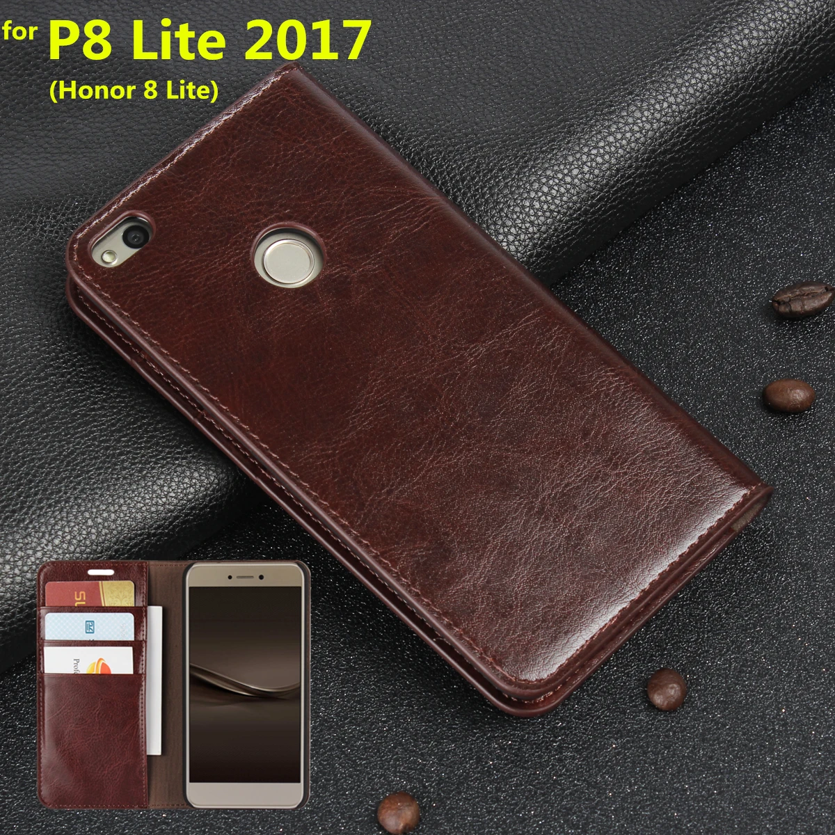 bilder für Deluxe Geldbörse Fall Für Huawei Ascend P8 Lite 2017 premium ledertasche Flip-Cover für Huawei Ehre 8 Lite bilder für Deluxe Geldbörse Fall Für Huawei Ascend P8 Lite 2017 premium ledertasche Flip-Cover für Huawei Ehre 8 Lite