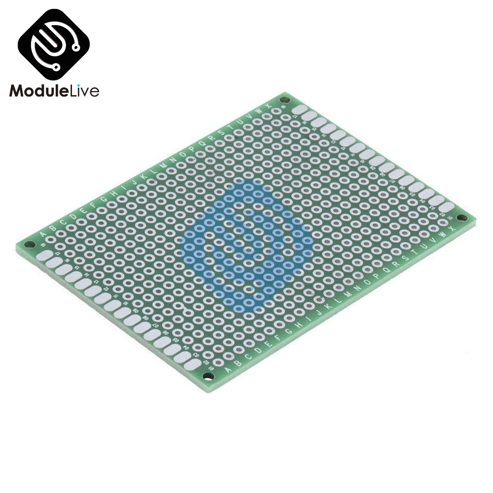 10 шт. двухсторонний Прототип PCB nned универсальная макетная плата 5x7 см 50 мм x 70 мм