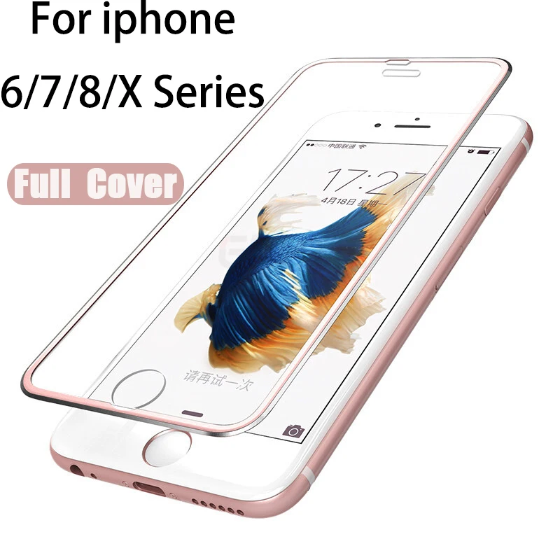 

Tempered Glass Full for iphone 7 9H HD film glas for Apple iphone 8 6 plus 6s 6plus 7plus 8plus x xs xr screen protector display