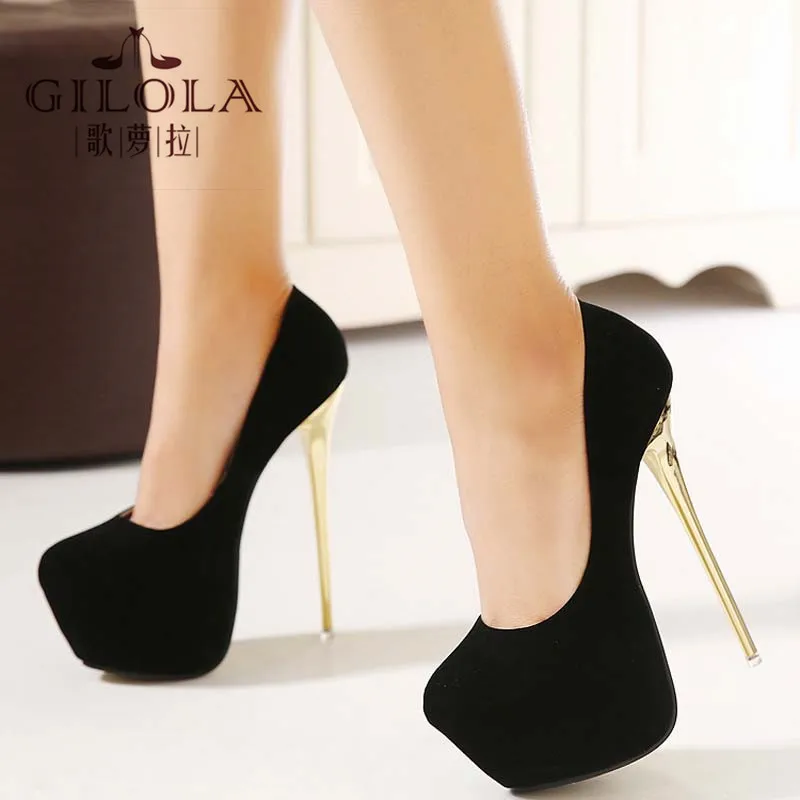 

New Fashion Sexy Super High Heels Women Pumps Platform Women Shoes Best Quality Thin Heels Black Red #Y0212605Q