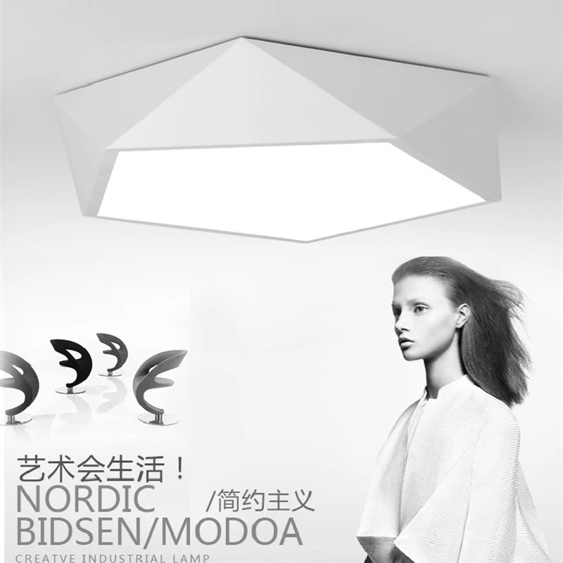 

Modern Decorative Acrylic Smart Indoor Living Room Flush Mount Dining Living Room LED Ceiling Lamp Geometric Creative Lighting