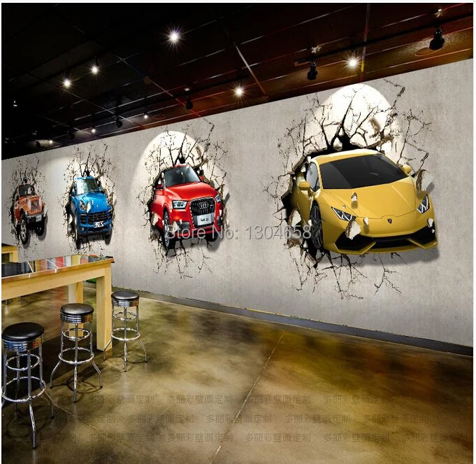 Us 120 60 Di Scontopersonalizzato Moderna Carta Da Parati 3d Auto Decorazioni Murali Per Soggiorno Camera Da Letto Sala Da Pranzo Bar Sfondo Muro