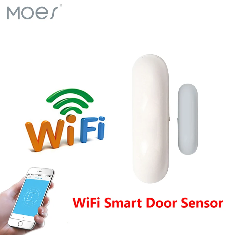 

WiFi Smart Home Door Window Sensor, APP Notification Alerts Home Security Detector, Compatible With Alexa Echo Google Home