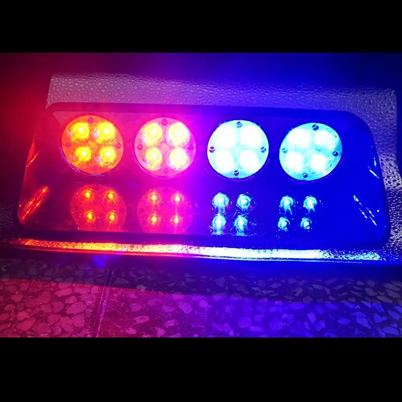 16 LED Strobe Flash Warning EMS Police Car Light Flashing Firemen Fog