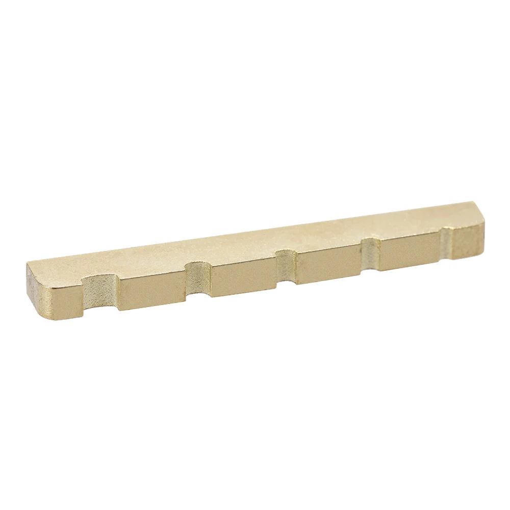 

Pre-slotted Brass Guitar String Nut for 5-string Electric Bass Guitar Part Replacement 45 * 3.5 * 6-5mm
