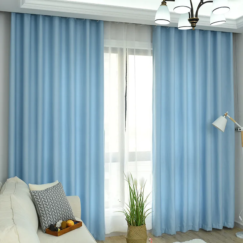 4 цвета темно-синий современный простой сплошной цвет шторы s для гостиной плотная шторка в спальню кофе Роскошные Cortinas ткани