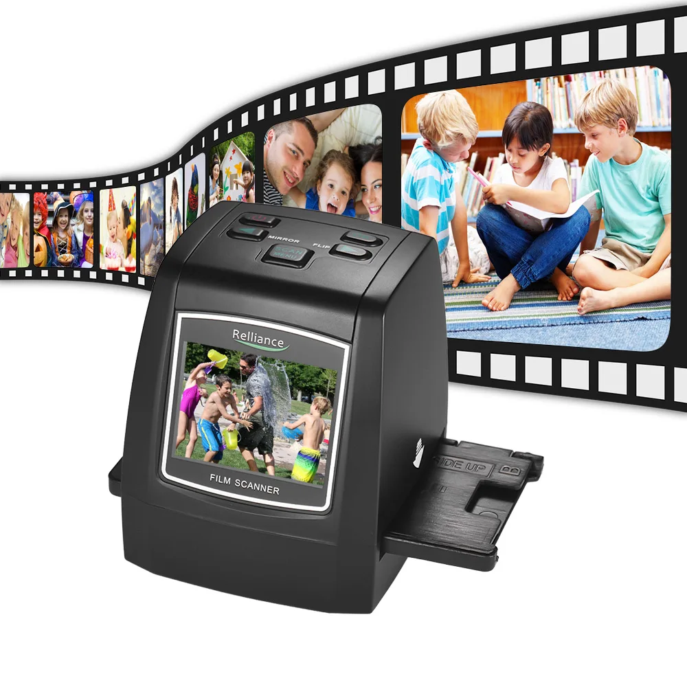 Film & Slide Scanner, Digital Film Scanner, 2.4in LCD Screen  Multifunctional Portable Photo Scanner Slide Film Negative Scanner for 35mm  135mm, Image