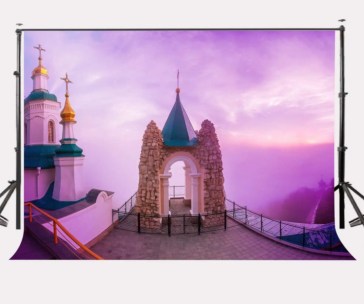 

7x5ft City Building Backdrop Pantone 18-3838 Color Sky Photography Background