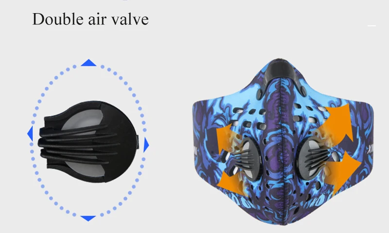 Взрослые пылезащитные ветрозащитные маски с активированным углем для занятий спортом на велосипеде, тренировок, бега, фитнеса, Регулируемая Маска на половину лица, Спортивная тренировочная маска