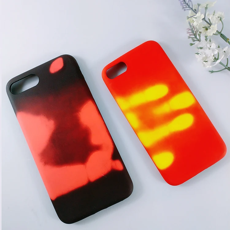 

Heat Induced Touch Discoloration Flip Cover Case Thermal Discoloration Mobile Cell Phones Cases For iPhone 6 6s 7 Plus