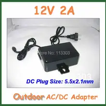 12 В 2A 5,5x2,1 мм/5,5*2,1 мм наружный выключатель адаптер питания ЕС США штекер для монитор камеры CCTV