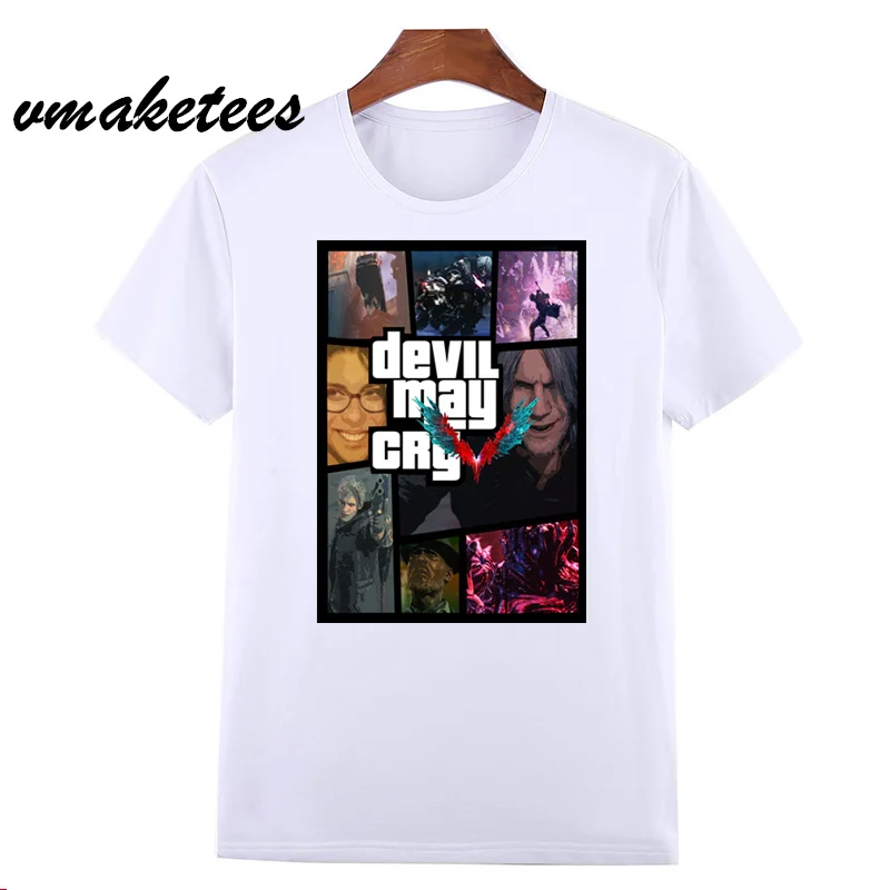 

Devil May Cry 5 Dante Funny Print T Shirts Man Short Sleeve Clothing Japanese Game T-shirt For Man HCP4529