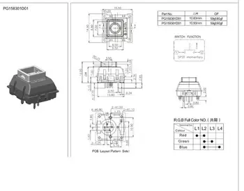 

5pcs kailh peripheral machine keyboard switch PG158301D01