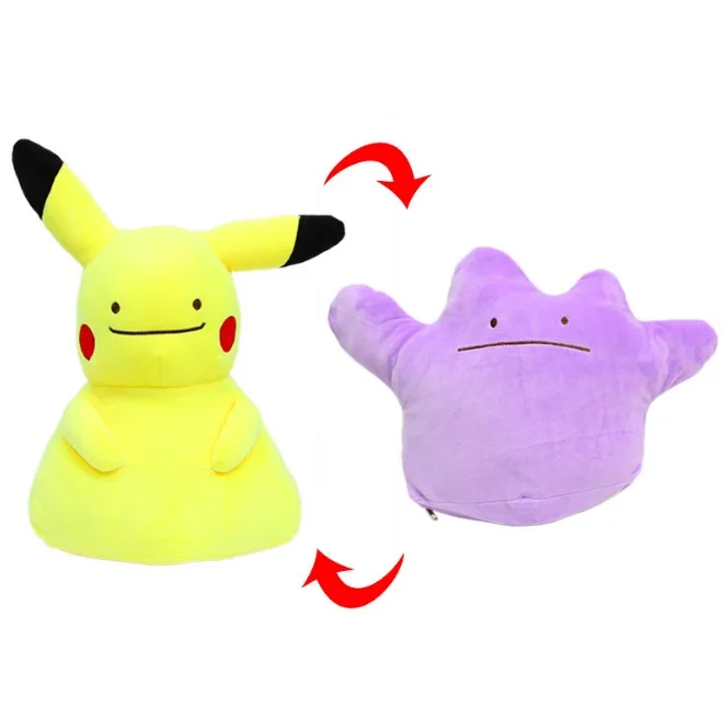 25 см аниме карманное животное Ditto Подушка трансформер Furret Eevee Umbreon Magnemite Magikarp Мягкие плюшевые куклы игрушки SA1666a - Цвет: Pikachu 2