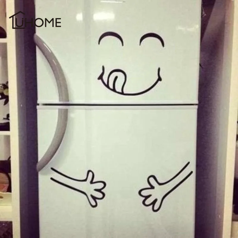 1 шт. холодильник Стикеры Happy с принтом Yummy Уход за кожей лица Кухня виниловая