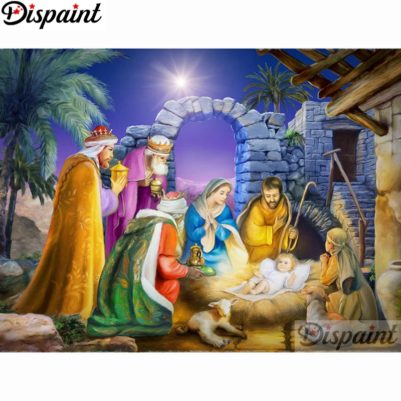 

Dispaint Full Square/Round Drill 5D DIY Diamond Painting "Religious figure" 3D Embroidery Cross Stitch 3D Home Decor A21098