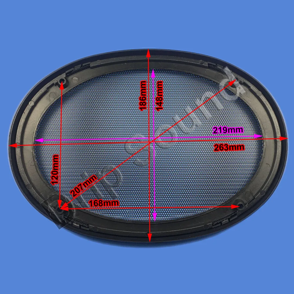 Для " x 9" 6x9 дюймов Автомобильный аудио динамик преобразования чистая Крышка декоративный круг металлическая сетка решетка защита